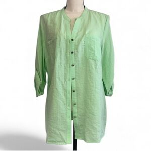 Ready for Spring – JM Collection Button-Front Casual Shirt, Size 14